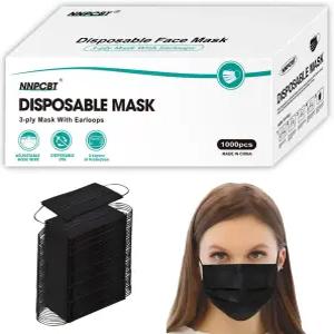 일회용 마스크 NNPCBT 1000 카운트 블랙