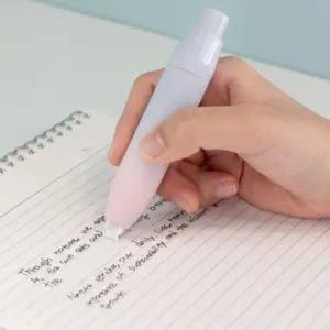 노크식 타원형 수정펜 볼펜타입 화이트 구름 수정테이 수정테이프