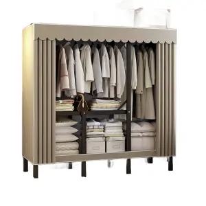 접이식옷장 원룸 튼튼한 폴딩 간편한 철제 행거 캐비닛 선반