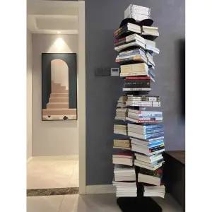 회오리 책장 지그재그 도서관 나선형책장 블랙9단 코너 틈새