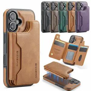 아이폰 17 16 15 14 13 12 프로 맥스 슬림 맥세이프 카드 수납 지갑 가죽 케이스