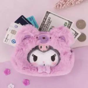 ( )쿠로 미 캐릭터 어린이 키즈 봉제 인형 미니 거울 크로스백 파우치 가방