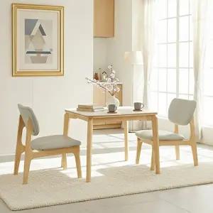 [텐스페이스]보루네오 조금낮은 800식탁 2인테이블세트(의자2개) BTR6036R (착불)