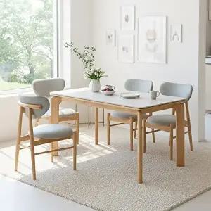 [텐스페이스]보루네오 포세린 세라믹 1400식탁세트(의자4개) BTR6005R (착불)