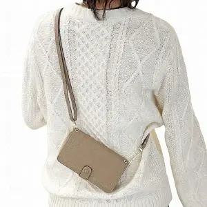 가죽 지퍼 장지갑 카드수납 핸들 크로스백