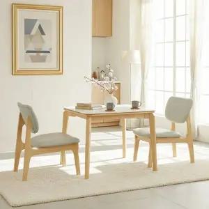 [텐스페이스]보루네오 조금낮은 800식탁 2인테이블세트(의자2개) BTR6036R (착불)