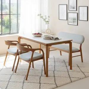 [텐스페이스]보루네오 포세린A 세라믹 1400식탁세트(의자2개+벤치1개) BTR6022R (착...