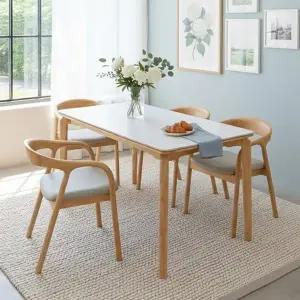 [텐스페이스]보루네오 포세린A 세라믹 1400식탁세트(의자4개) BTR6021R (착불)