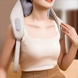 휴대용 목 어깨 마사지기 승모근 목 어깨 안마기 온열 무선