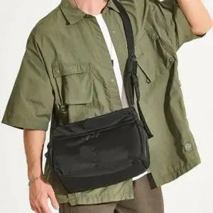 (색상 블랙)남성 멀티포켓 크로스백 대학생 메신저백 캐주얼 가방