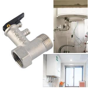 1PC M12'  황동 니켈 도금 안전 밸브 0.7MPa 온수기 목욕 용품 DN15 압력 릴리프