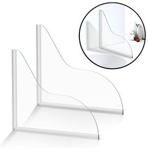 2Pcs 자체 접착 샤워 스플래시 가드 릴 투명 욕조 워터 설치가 용이함 세면기 물 차단