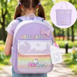 ( )레인보우 초등 학생 캐릭터 예쁜 백팩 책가방 보조 가방 신발주머니 세트