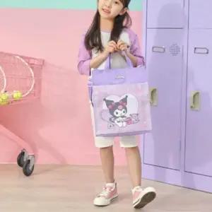 ( )초등 학생 학원가방 쿠로 미 사각 손잡이 보조 가방 크로스백 신발주머니