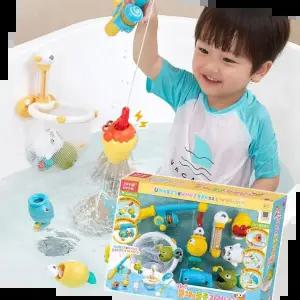 아기물놀이장난감 아기목욕장난감 뜰채 물총 자석 낚시놀이 3in1