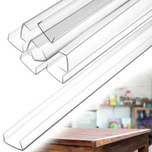 더블필 8팩 36인치 길이 1인치 유연한 캐비닛 도어 프로텍터 주방 선반 서랍 가장자리 충격 보호 마모 방지