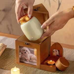 원목 강아지 스톤보관함 스톤 고양이 메모 케이스 보관함 추모함 유골함