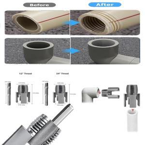 금속 파이프 나사 절삭 도구 통합 내부 및 외부 전기 드릴 호환 PVC 키트