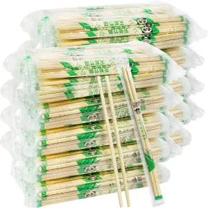 UEJYWUY 1000쌍 8인치 일회용 젓가락 분리 슬리브 개별 포장 대나무 국수용 나무 스시 아시안 푸드