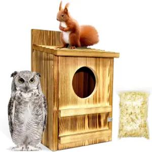 아메스타 나무 다람쥐는 외부용 올빼미 집 새집 다람쥐 둥지 상자 야외용 야생동물 애호가를 위한