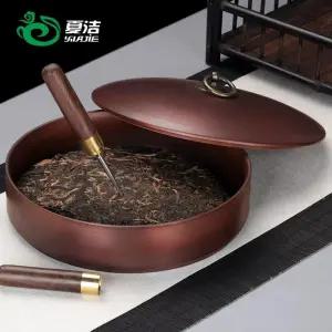 대형 5단 보이차 자모차떡병-강남-3단 용기 녹차 밀폐 차합 보관함 전통차