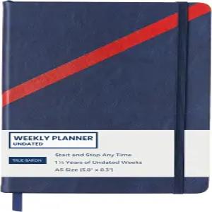 트루 배런 날짜 없는 주간 플래너 심플한 일일/주간 일정표 할 일 목록 정리 목표 및 습관 스케줄러 A5