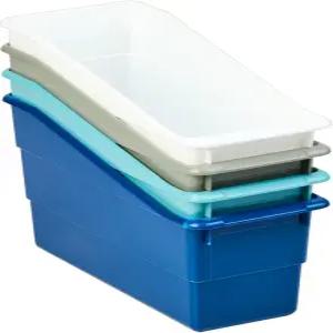 정말 좋은 내구성 있는 책과 바인더 홀더 - 4팩 시원하고 차분한 색상 컬렉션 5 x 12 7 교실 정리 보관