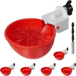 WIXUXSI 자동 치킨 워터러 컵 대형 급수기 6팩 워터 오리 닭 거위 튀르키예 토끼 새에게 적합한 가금류