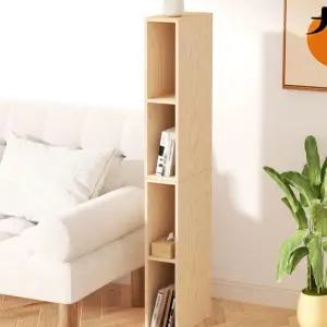 낮은 초슬림 책장 소나무 5cm 틈새 측면 0cm 수납장 옆 선반 원목 단 원목책장