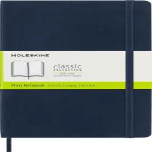 몰레카인 클래식 노트북 소프트 커버 라지(5인치 x 8.25인치) 일반/블랭크 사파이어 블루 192페이지