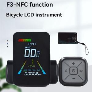 F3 전기 자전거 NFC LCD 디스플레이 애니메이션 컬러 미터 UART 인터페이스 24V/36V/48V/60V 스쿠터 속도계