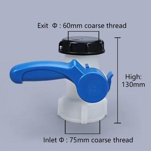 두꺼운 DN50 버터 플라이 밸브 1000L IBC 탱크 커넥터 가든 호스 어댑터 컨테이너 콘센트 제어 도구