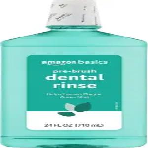 아마존 베이직 프리 브러시 덴탈 린스 그린 민트 향 양치 전 플라크 24액 온스 1팩(이전 솔리모)