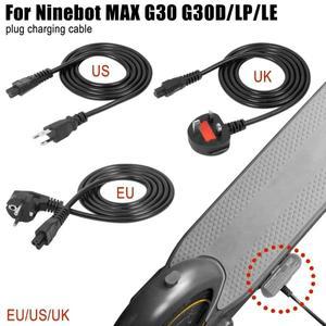 호환 Ninebot MAX G30 /LP/LE G65 G2 전기 스쿠터 전원 충전 라인용 미국/UK/EU 플러그 배터리 케이블