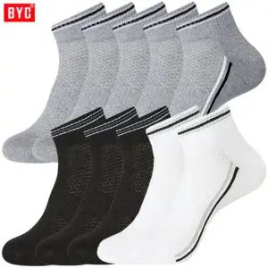 BYC부분고무사편직메시스포츠캐쥬얼단목양말10켤레SMS1186
