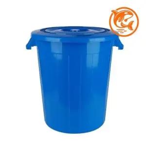 [생활] 대형 원형 수납통 업소 정리함 다목적 정리박스 75L 다용도 보관함