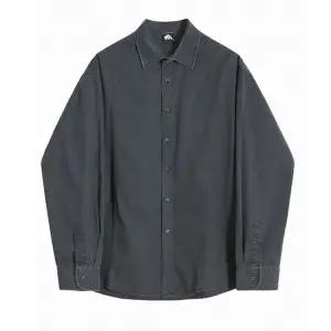 청 남사친 캐주얼 트렌드 봄가을 셔츠 긴팔 복고풍 워싱 패피3