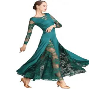 무용 드레스 공연복 사교 연습복 라인 민소매 치마 의상 볼룸 왈츠드레스 라틴 여성 댄스