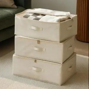 소베르 대용량 패브릭 리빙박스 정리함 베이직 2개