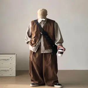 정장 조끼 수트 슈트 빅사이즈 RICHMAN 봄/가을 레트로 복고풍 엔틱 레이어드 워크웨어 민 자켓 재킷 남자