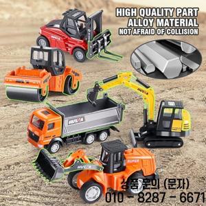 HUINA 1:80 건설 합금 다이캐스트 자동차 모델 지게차 롤러 덤퍼 굴삭기 엔지니어링 교반기 트럭 장난감 컬