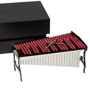 케이스 미니 마림바 타악기 악기 복제품 수집 가능한 인형의 집 액세서리 모델 홈 장식품(실로폰)이 포함된 Dselvgvu 미니어처 실로폰