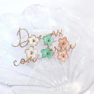 귀걸이 파스텔 꽃잎 벨벳리본 벨벳귀걸이 리본귀걸이 플래시귀걸이