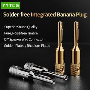 커넥터 부식 방지 바나나 플러그 오디오 앰프 스피커 케이블 잭 4개