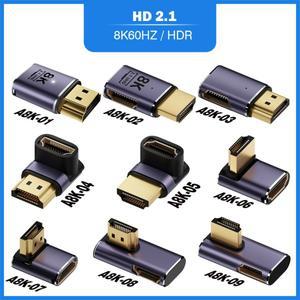 HDMI 호환 케이블 어댑터 미니 마이크로 to 2.1 컨버터 48Gbps 4K120Hz 8K60Hz HDTV 프로젝터 PS5 PS4 노트