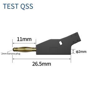 QSS 5PCS 2MM 쌓을 수 금도금 바나나 플러그  리드 점퍼 와이어 전기 케이블 라인 5 색
