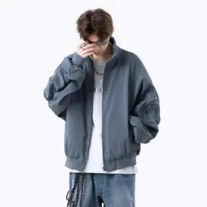 남사친 점퍼 솔리드 항공 잠바 루즈핏 차이나 봄가을 코트 바람막이 하이웨스트 트렌디 BE1