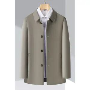 남성 캐주얼 바람막이 점퍼 잠바 고급 봄가을 누에고치 자켓 노라인 논스톱 트렌치코트 BE3