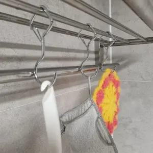 S자고리 마름모꼴 잠금형 집게걸이 다용도고리 대형 10cm