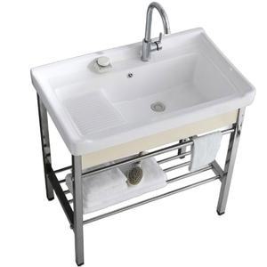 세탁실씽크대 손빨래 이동식 하부장 업소용 보조사각 세탁 세라믹 빨래씽크대 벽걸이형